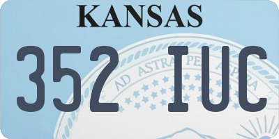 KS license plate 352IUC
