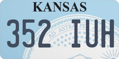 KS license plate 352IUH