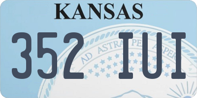 KS license plate 352IUI