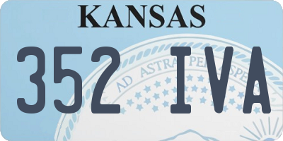 KS license plate 352IVA