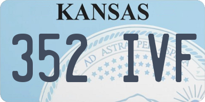 KS license plate 352IVF