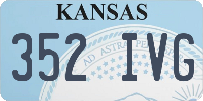 KS license plate 352IVG