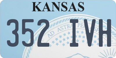 KS license plate 352IVH