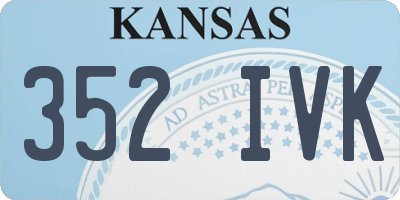 KS license plate 352IVK