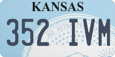 KS license plate 352IVM