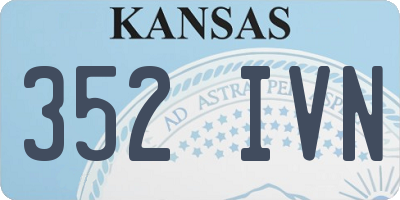 KS license plate 352IVN