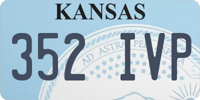 KS license plate 352IVP