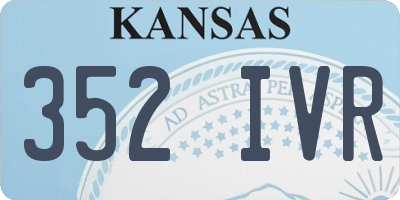 KS license plate 352IVR