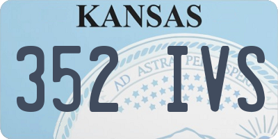 KS license plate 352IVS
