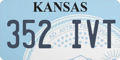 KS license plate 352IVT
