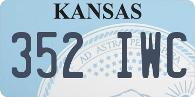 KS license plate 352IWC