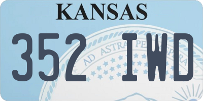 KS license plate 352IWD