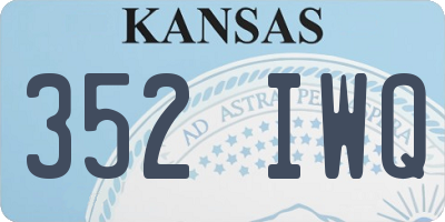 KS license plate 352IWQ