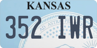 KS license plate 352IWR