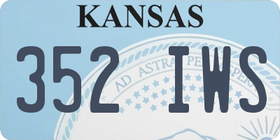 KS license plate 352IWS