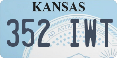 KS license plate 352IWT