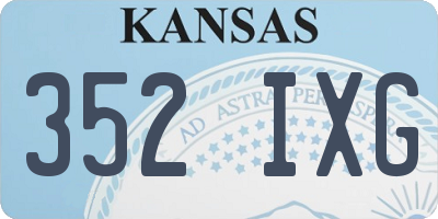 KS license plate 352IXG