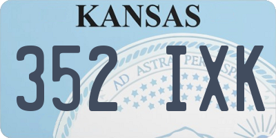KS license plate 352IXK