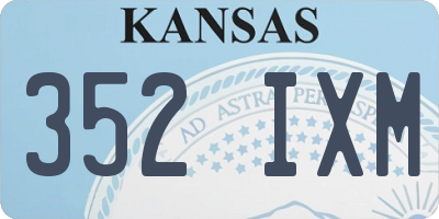 KS license plate 352IXM