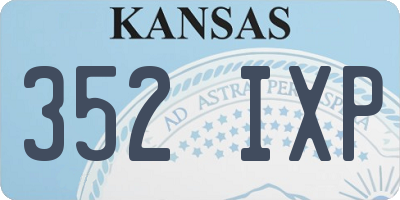 KS license plate 352IXP