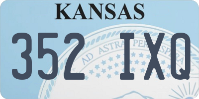 KS license plate 352IXQ