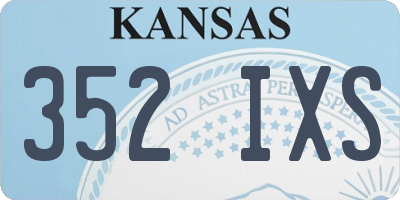 KS license plate 352IXS