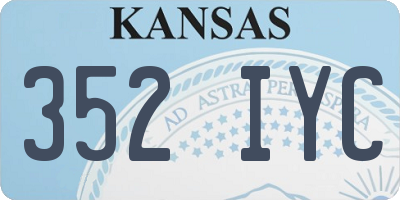 KS license plate 352IYC