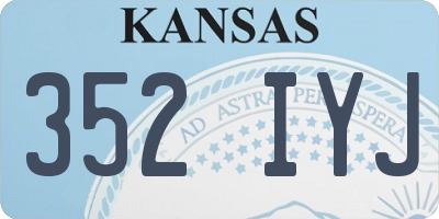 KS license plate 352IYJ