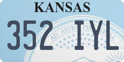 KS license plate 352IYL