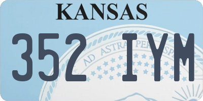 KS license plate 352IYM
