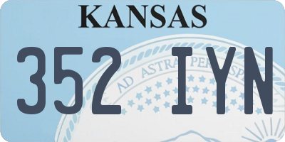 KS license plate 352IYN