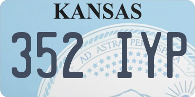 KS license plate 352IYP