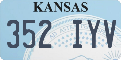 KS license plate 352IYV
