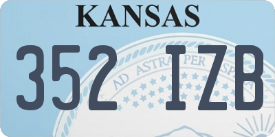 KS license plate 352IZB
