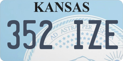 KS license plate 352IZE