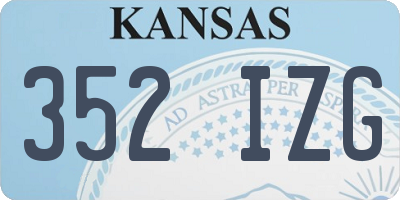 KS license plate 352IZG