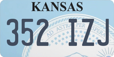 KS license plate 352IZJ