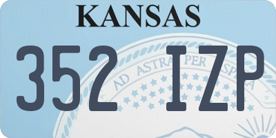 KS license plate 352IZP