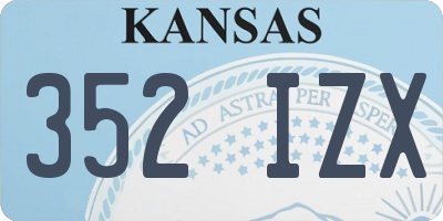 KS license plate 352IZX