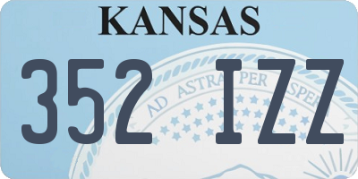 KS license plate 352IZZ