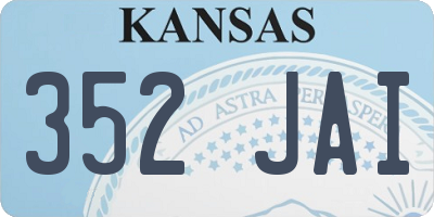 KS license plate 352JAI