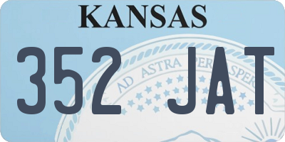 KS license plate 352JAT