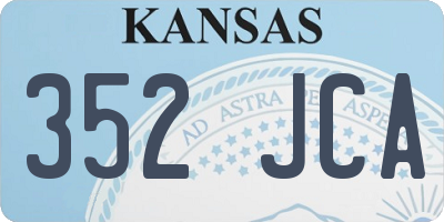 KS license plate 352JCA
