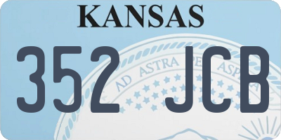 KS license plate 352JCB