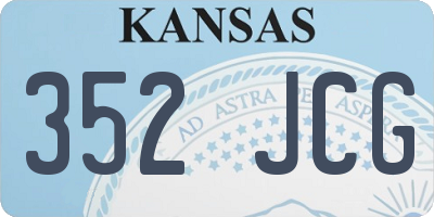 KS license plate 352JCG