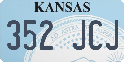 KS license plate 352JCJ