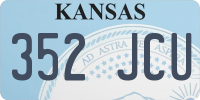 KS license plate 352JCU