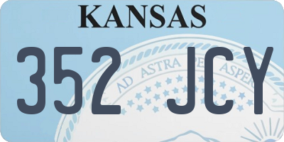 KS license plate 352JCY