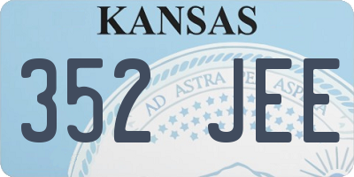 KS license plate 352JEE