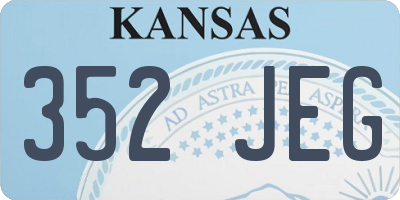 KS license plate 352JEG